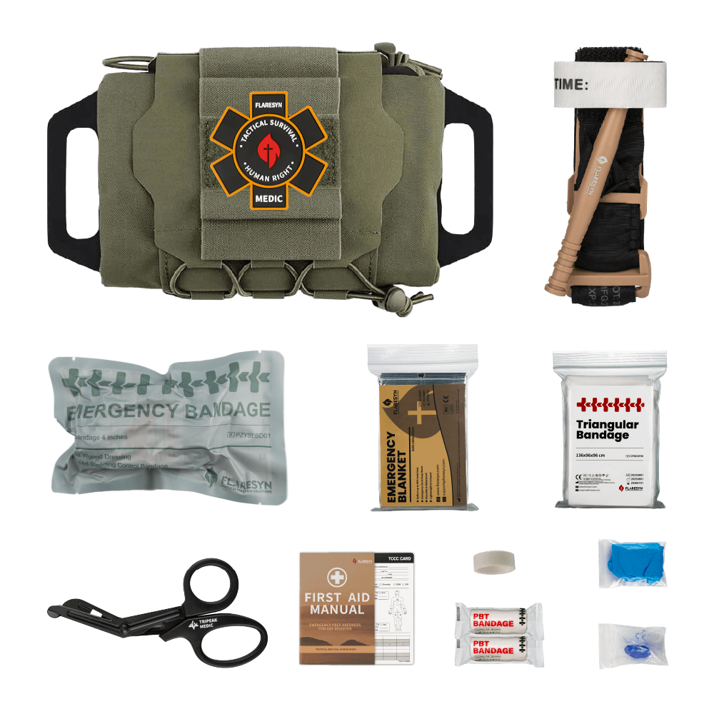 FlareSyn Rapid-Deploy EDC MOLLE Pouch - Professional Combat Medical Setup