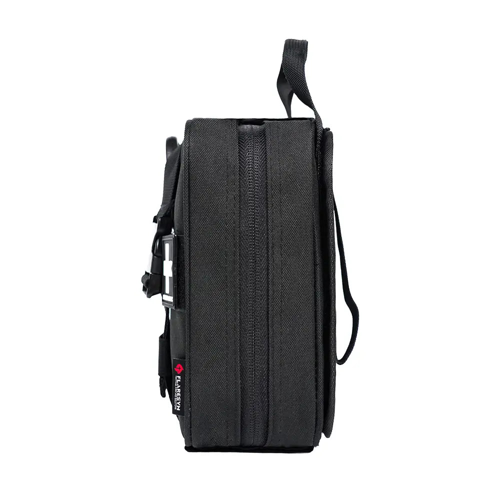 Outdoor survival first aid kit with flashlight and whistle