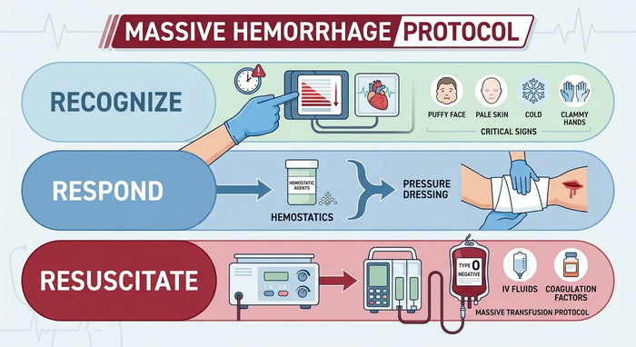Professional home wound care kit and advanced medical dressings organized on a clean surface for emergency preparedness.