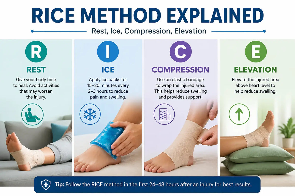 RICE Method Explained: Rest, Ice, Compression, Elevation