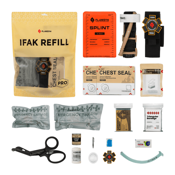 Tactical Trauma Kit(C) -Refill IFAK With Tactical Tourniquet - FlareSyn