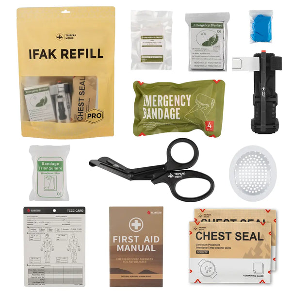 Tactical Trauma Kit(A) - Refill IFAK for Emergency Bleeding Control - FlareSyn
