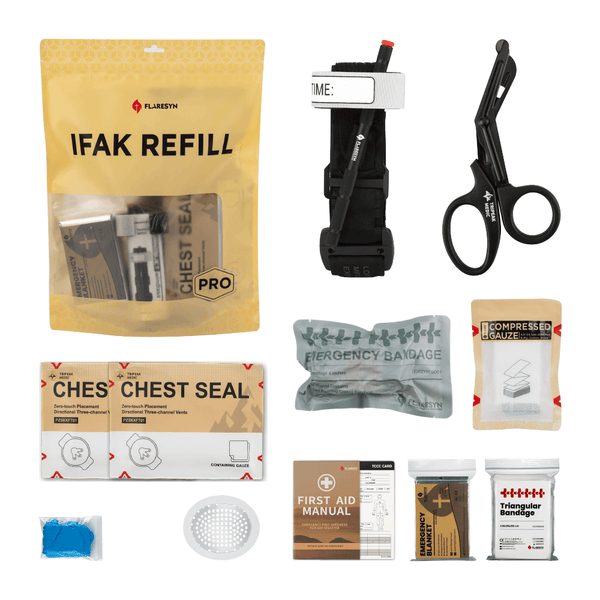 Tactical Trauma Kit(A)-Refill IFAK for Emergency Bleeding Control - FlareSyn