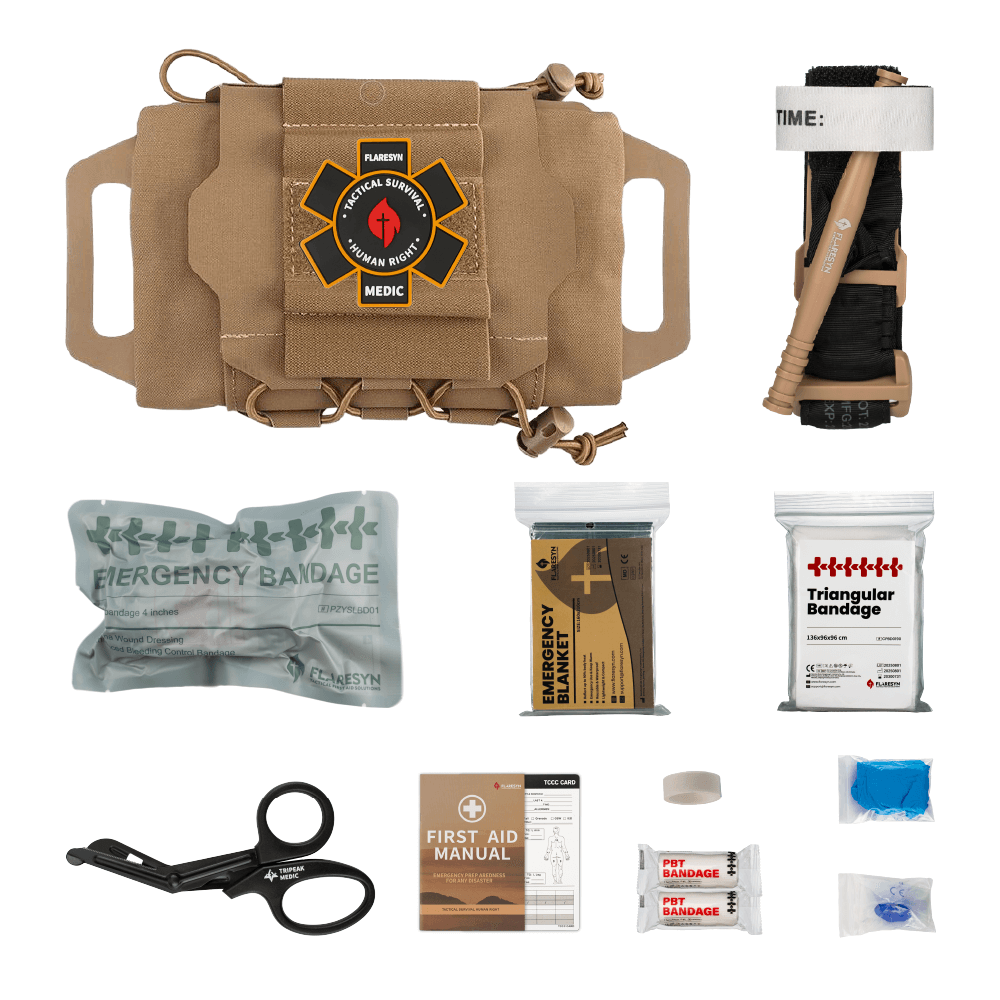 FlareSyn Rapid-Deploy EDC MOLLE Pouch - Tactical MOLLE Mounting Scenario