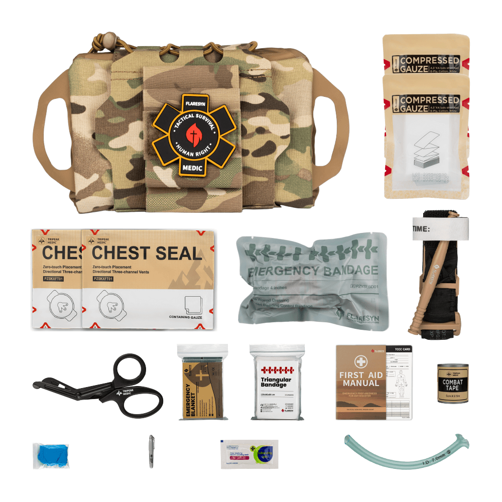 FlareSyn Rapid-Deploy EDC MOLLE Pouch - Tactical MOLLE Mounting Scenario