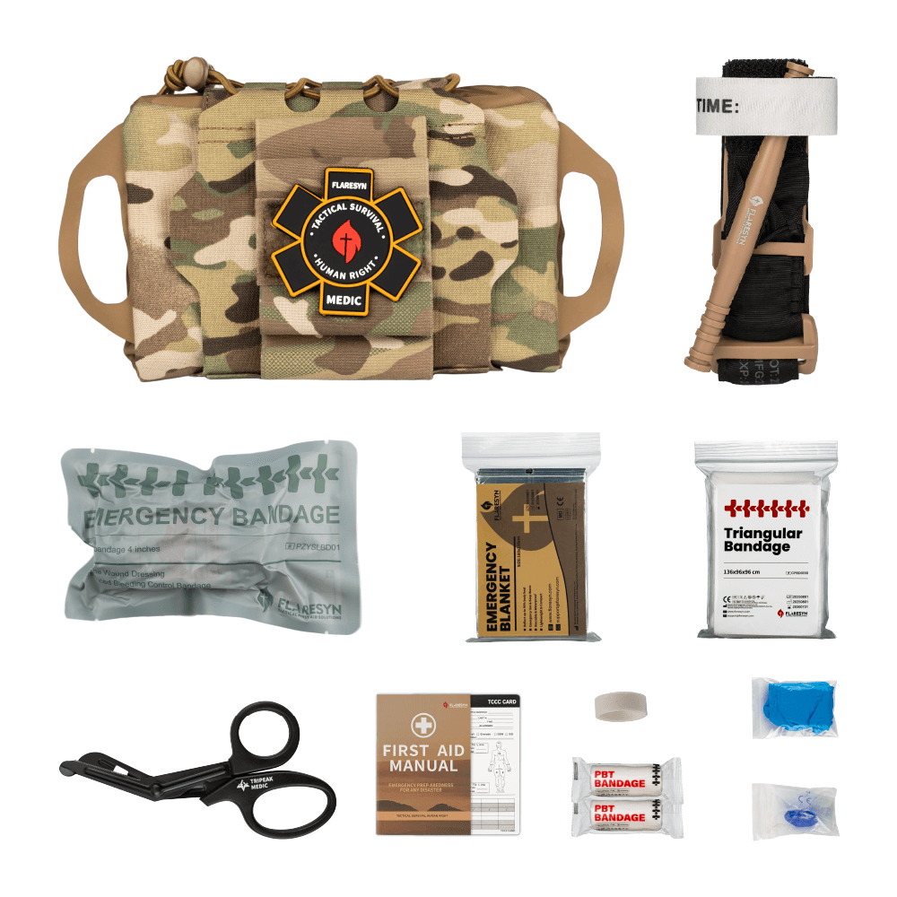FlareSyn Rapid-Deploy EDC MOLLE Pouch - Tactical Gear Field Deployment