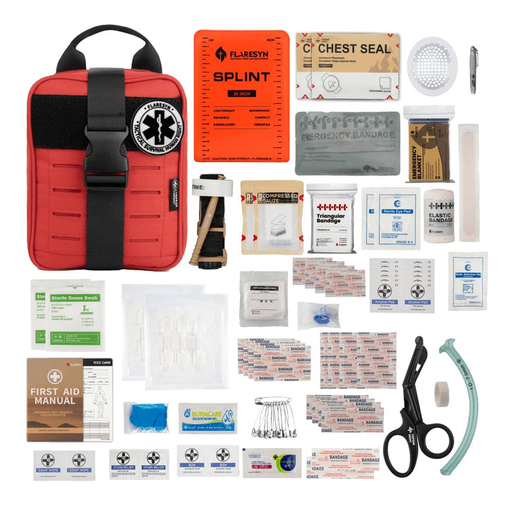 SE IFAK Trauma Kit Red with zip - FlareSyn