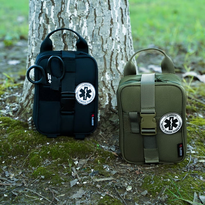Black Tactical IFAK First Aid Survival Kit - FlareSyn