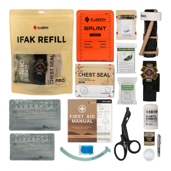 Tactical Trauma Kit(C) - Refill IFAK With Tactical Tourniquet - FlareSyn