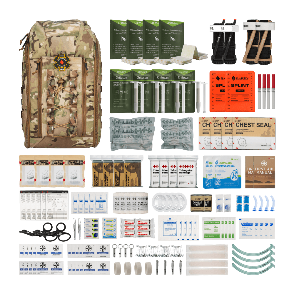 FlareSyn F9 IFAK Tactical Medical First Aid Bag – 4-6 Combatant - FlareSyn