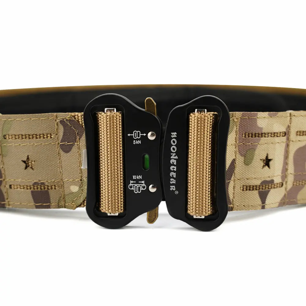 FlareSyn Laser-Cut MOLLE Tactical Duty Belt - Tactical Gear Field Deployment