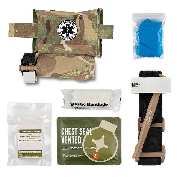 Micro Trauma EDC MOLLE Pouch with Rapid Deploy Tourniquet Sleeve - FlareSyn