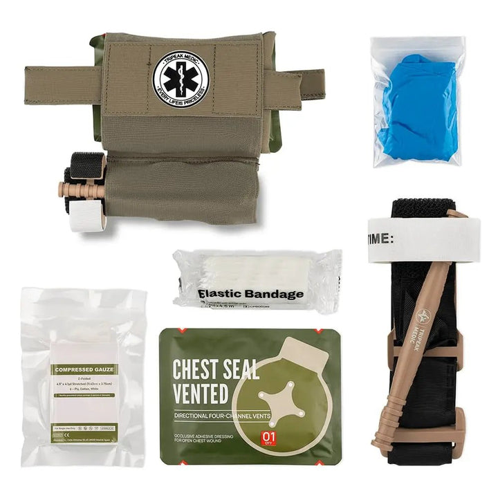 Micro Trauma EDC MOLLE Pouch with Rapid Deploy Tourniquet Sleeve - FlareSyn