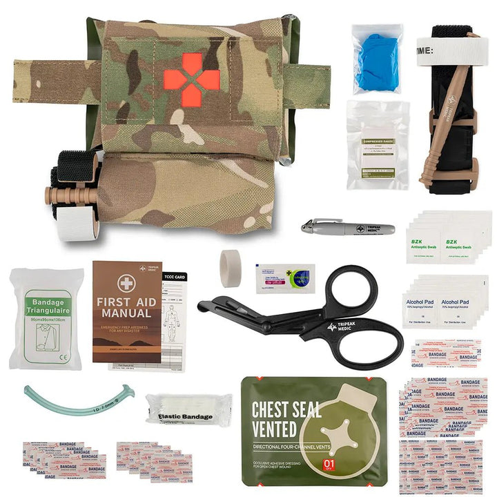 Micro Trauma EDC MOLLE Pouch with Rapid Deploy Tourniquet Sleeve - FlareSyn