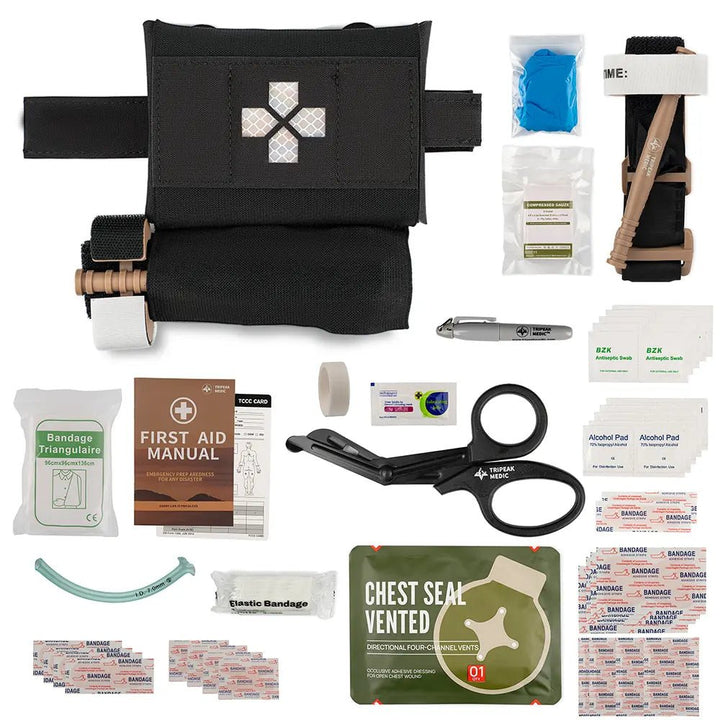Micro Trauma EDC MOLLE Pouch with Rapid Deploy Tourniquet Sleeve - FlareSyn