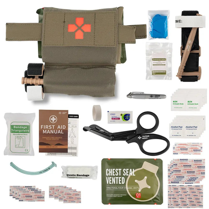 Micro Trauma EDC MOLLE Pouch with Rapid Deploy Tourniquet Sleeve - FlareSyn