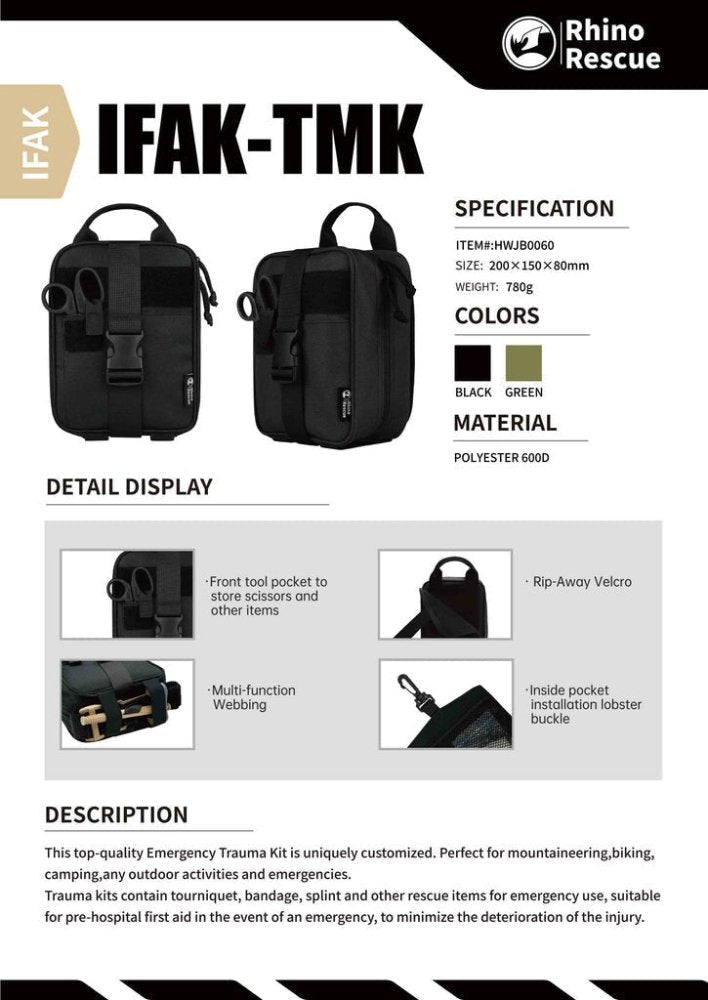 Tactical IFAK First Aid Survival Kit - FlareSyn