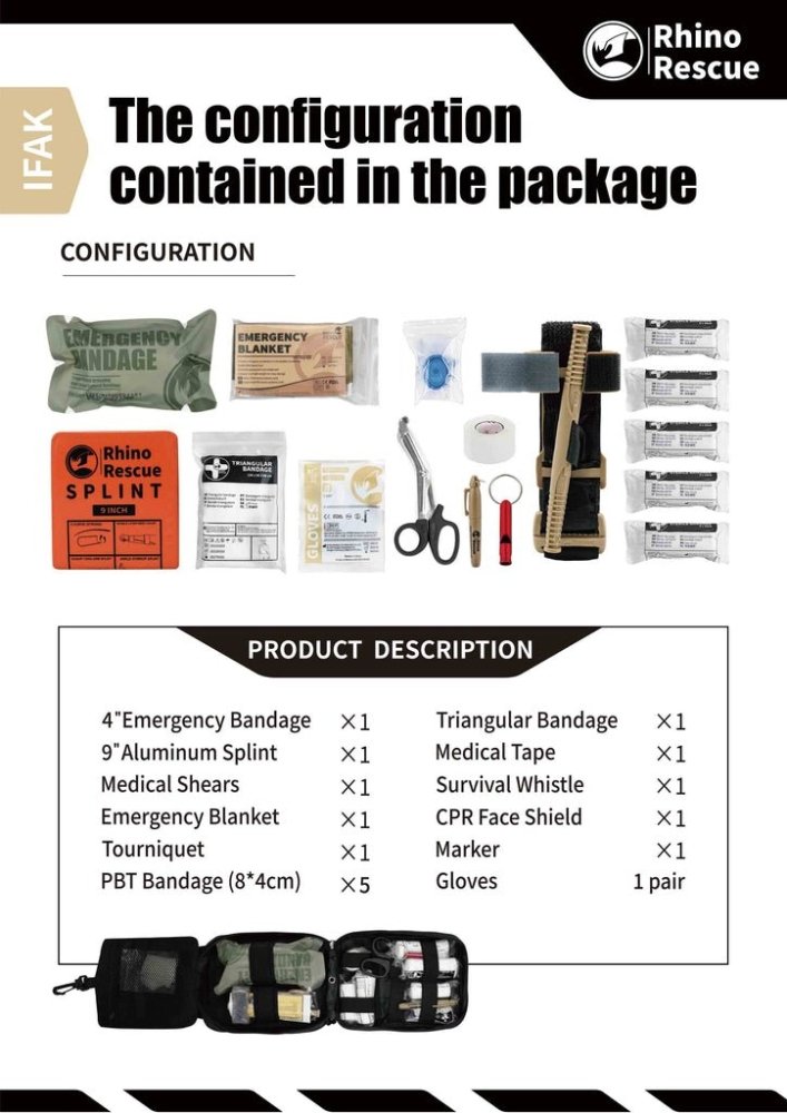 Tactical IFAK First Aid Survival Kit - FlareSyn